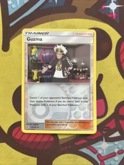 Pokemon Reverse Holo Guzma 115/147 - XY Burning Shadows - GLC - Excellent - Image 1