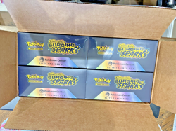 Pokemon TCG S&V Surging Sparks Pokemon Center ETB Case (4 ETBs) - OPENED Case. - Image 1