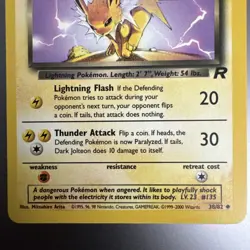 2000 Pokemon Team Rocket Dark Jolteon #38 NM/VLP - Image 3