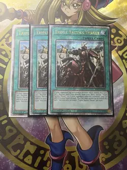Yugioh! 3x NM Triple Tactics Thrust (Quarter Century Secret Rare) RA03-EN072 - Image 1