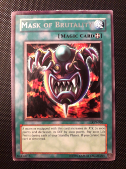 Yu-Gi-Oh! Mask of Brutality, LON-020, Rare, 2. Edition, Englisch, Good - Image 1
