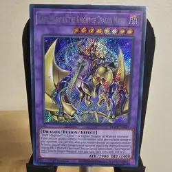 DARK MAGICIAN THE DRAGON KNIGHT OF MAGIC 1ST SECRET RARE BLMR-EN001 YUGIOH! - Image 1