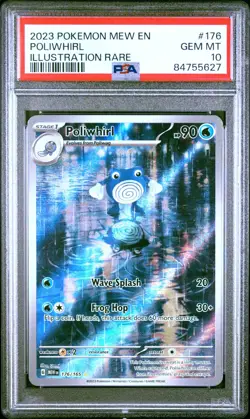 Pokemon Poliwhirl 176/165 2023 S&V 151 Illustration Rare Card - PSA 10 GEM MINT - Image 1