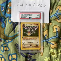 PSA 9 Aerodactyl 1/62 1st Edition Fossil Holo Pokemon Card - Image 1