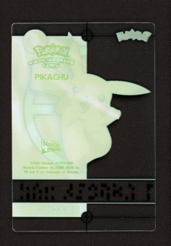 Pikachu Clear Card - Pokemon Magic Message Cards 2006 Merlin - LP - Image 2