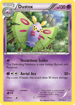 Dustox 47/124 Rare | Dragons Exalted | Pokemon Card - Image 1