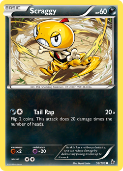 Scraggy 58/106 Common | Flashfire | Pokemon Card - Image 1