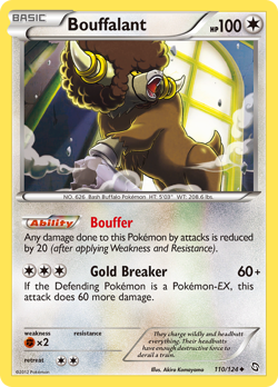 Bouffalant 110/124 Uncommon | Dragons Exalted | Pokemon Card - Image 1