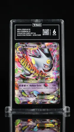 M Gengar EX XY166 XY Promos Shiny Full Art Holo Card TAG 6 - Image 1