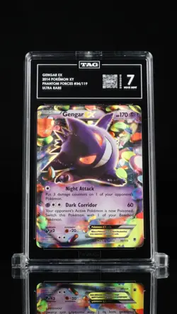 Pokemon 2014 XY Phantom Forces Gengar EX Holo Card 34/119 Tag 7 Near Mint - Image 1
