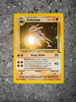 Pokemon TCG Cards Kabutops 9/62 Fossil Holo Rare NM - Image 3