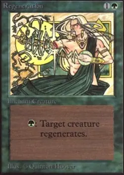 [1x] Regeneration Played, English Beta MTG Magic - Image 1