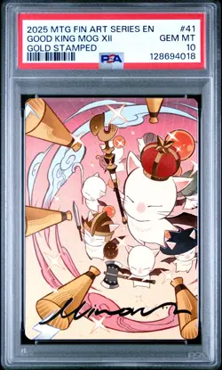 PSA 10 - Good King Mog XII 41/53 Gold Stamped - Final Fantasy Art Series MTG - Image 1