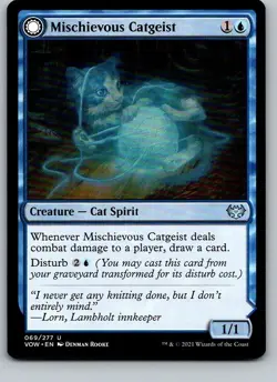 Mischievous Catgeist // Catlike Curiosity - VOW - - 69 - MTG - Image 1