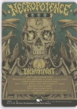 MTG Necropotence (1995) *Foil* Borderless Secret Lair: Countdown MT/NM Free Ship - Image 1