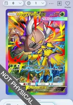 Pokemon TCG POCKET - Mega Pinsir Rainbow Rare 2⭐, Mega-Rising, English - Image 1