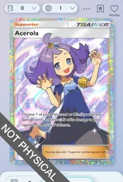Pokemon TCG POCKET - Acerola Full Art 2⭐, Celestial Guardians, English - Image 1
