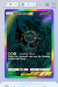 Pokemon TCG POCKET - Dhelmise Full Art 2⭐, Celestial Guardians, English - Image 3