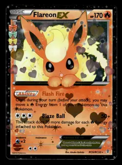 Flareon EX RC6/RC32 Ultra Rare Radiant Collection Generations Pokemon Card - 2 - Image 1