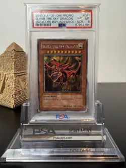 PSA 8 Slifer The Sky Dragon GBI-001 Game Boy Advance Silver Secret Rare - Image 1