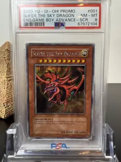PSA 8 Slifer The Sky Dragon GBI-001 Game Boy Advance Silver Secret Rare - Image 2