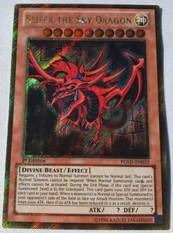 Yugioh 1x Slifer the Sky Dragon PGLD-EN032 Premium Gold Rare 1st Ed Near Mint - Image 2