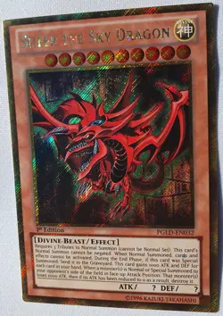 Yugioh 1x Slifer the Sky Dragon PGLD-EN032 Premium Gold Rare 1st Ed Near Mint - Image 4