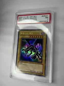 Yu-Gi-Oh! Red-Eyes Black Dragon - Korean 1st Edition - SDJ-001 - PSA 7 - NM - Image 5