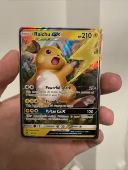 Raichu GX - 29/73 - Pokemon Shining Legends Sun & Moon Ultra Rare Card VLP - Image 1