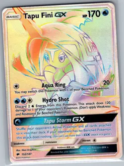 Tapu Fini GX (Secret) 152/147 SM - Burning Shadows - Pokemon Card - NM - Image 1