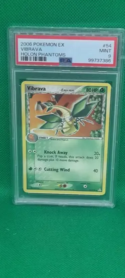 PSA 9 2006 Pokemon Vibrava EX Holon Phantoms Card #54/110 MINT Grade Vintage TCG - Image 1