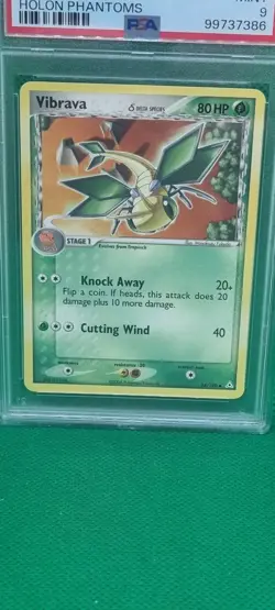 PSA 9 2006 Pokemon Vibrava EX Holon Phantoms Card #54/110 MINT Grade Vintage TCG - Image 2