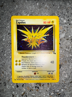 Pokemon TCG Cards Zapdos 15/62 Fossil Holo Rare NM - Image 4