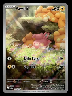 Pawmi 226/091 Illustration Rare Paldean Fates Pokemon Card - Image 1