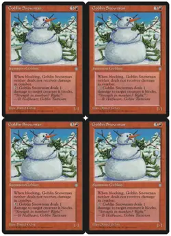 MTG Goblin Snowman x4 Ice Age Uncommon NM/LP Playset - Image 1