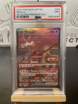 Pokemon TCG 2023 Ultra Premium Collection Mew EX Promo Card #53 PSA 9 Mint - Image 1
