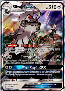 Silvally GX ULTRA RARE 184/236 Pokemon Sun and Moon Cosmic Eclipse Set Holo - Image 1