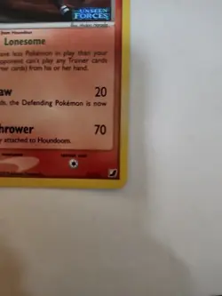 Pokemon TCG: Houndoom EX Unseen Forces #7/115 Holo Rare w/ Stamp - Image 2