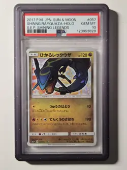 2017 Pokemon Shining Rayquaza 057/072 Sm3+: Shining Legends Holo Japanese PSA 10 - Image 1