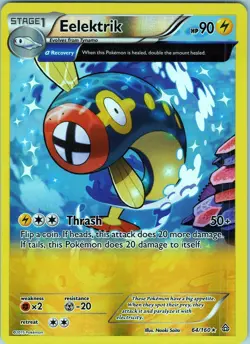 Eelektrik 64/160 Rare - Pokemon TCG XY: Primal Clash - Reverse Holo (LP) - Image 1