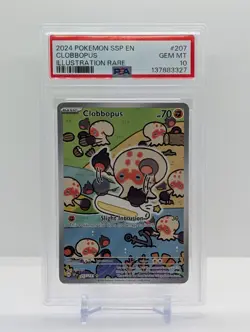 Pokemon Surging Sparks Clobbopus Illustration Rare 207/191 PSA 10 - Image 1