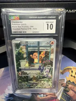 CGC 10 Charmander 044 Pokemon Obsidian Flames ETB Black Star Promo Alt Art - Image 1