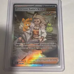 Pokemon Professor Sada's Vitality 256/182 Paradox Rift Illustration Holo - Image 1