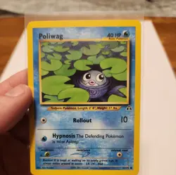 Pokemon TCG Poliwag Neo Discovery 62 Regular Unlimited Common - NEAR MINT - Image 1