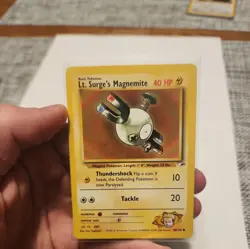 Pokemon TCG Lt. Surge's Magnemite Gym Heroes 80/132 Unlimited - Image 1