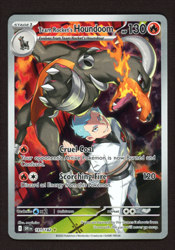 Team Rocket's Houndoom 191/182 Illustration Rare - Pokemon Destined Rivals - NM - Image 1