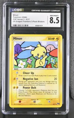 CGC 8.5 & 9 Minun 4 & Plusle 5/17 Holo Pokemon POP Series 3 EX Dragon Frontiers - Image 3