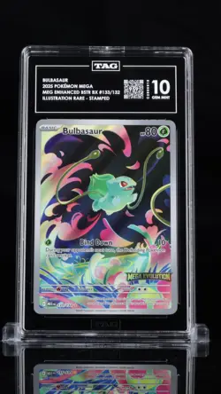 TAG 10 - Bulbasaur 133/132 Stamped Box Topper Promo Pokemon Mega Evolution Base - Image 1