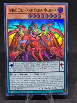 Yu-Gi-Oh! D/D/D Zero Doom Queen Machinex DOOD-EN003 1st Edition (UR) NM - Image 1