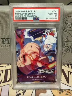 PSA 10 One Piece Japanese Monkey D. Luffy ONE PIECE EMOTION P-041 - Image 1